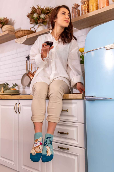 Șosete scurte bumbac Arty Socks Pisici și Șoareci [3]