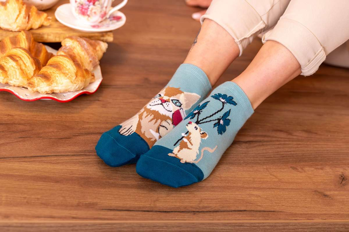 Șosete scurte bumbac Arty Socks Pisici și Șoareci [4]