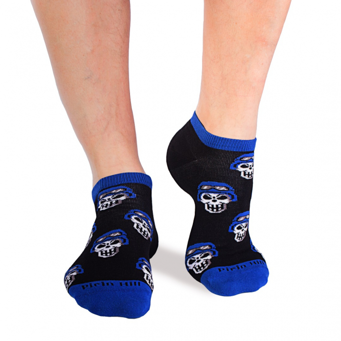 Sosete scurte bumbac Blue Skull [2]