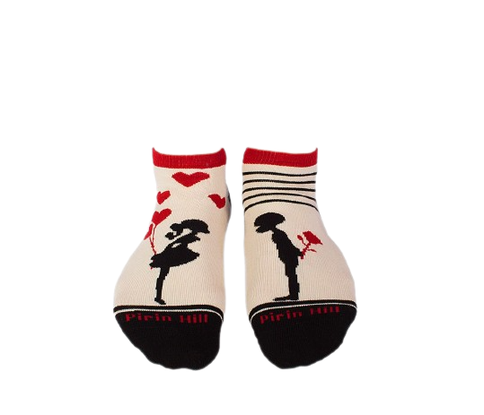 Sosete scurte bumbac COLOUR COTTON Love Sneaker - Pure Love [2]