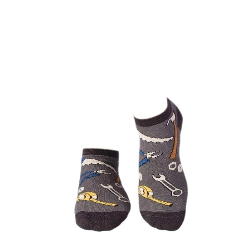 Sosete scurte bumbac Fine Cotton Dorel Instalatorul Gri [4]