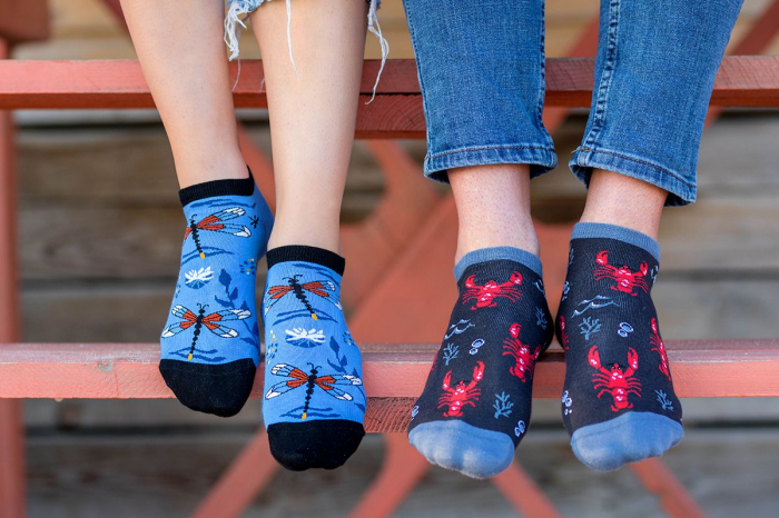 Sosete scurte bumbac Fine Cotton Sealife Libelula Albastru [2]