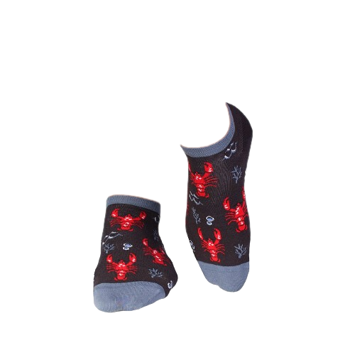 Sosete scurte bumbac Fine Cotton Sealife Homar Antracit [2]