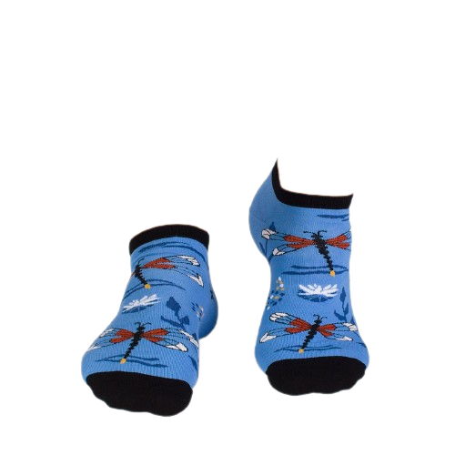 Sosete scurte bumbac Fine Cotton Sealife Libelula Albastru [4]