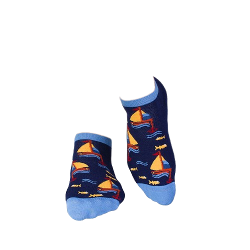 Sosete scurte bumbac Fine Cotton Sealife Vaporase Albastru inchis [2]