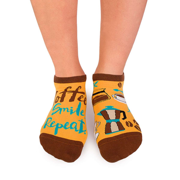 Sosete scurte bumbac organic ARTY SOCKS Sneaker Coffee [2]