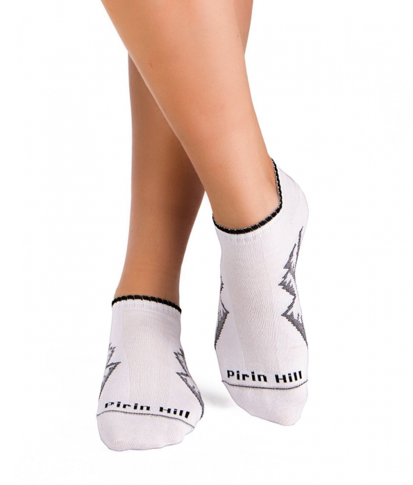 Sosete scurte bumbac organic Mountains White [4]
