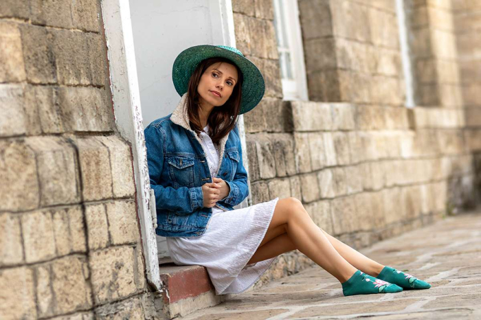 Sosete Scurte din Bambus cu Lotus Turcoaz [5]