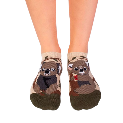 Sosete scurte din bumbac organic Arty Socks Koala Indragostite Kaki [2]