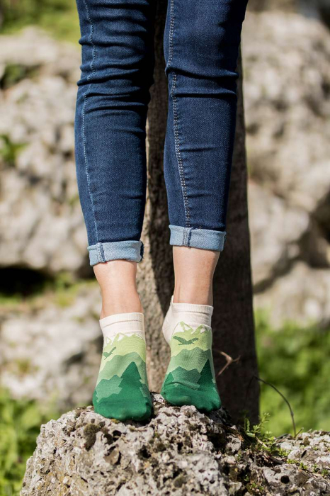Șosete Scurte din Bumbac organic Fin Zbor Verde [3]