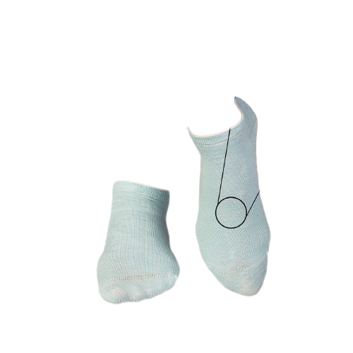 Sosete scurte din in si bumbac LINEN SNEAKER SOCKS Pale Blue [2]