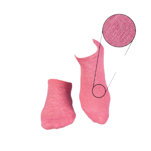 Sosete scurte din in si bumbac LINEN SNEAKER SOCKS Rose Ashes [2]