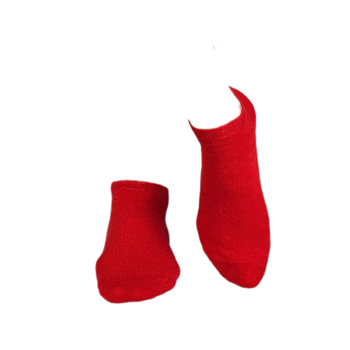 Sosete scurte din in si bumbac LINEN SNEAKER SOCKS Rosu [3]