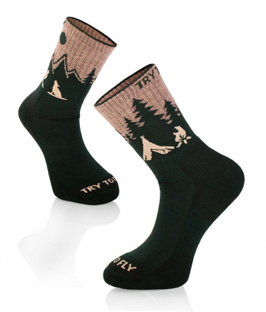 Gift Box-uri Casual - 3 perechi sosete de drumetie din lana merino peisaj montan