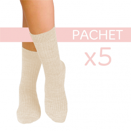 Merino Warm - 5 perechi de sosete calduroase din lana merino Warm Alb