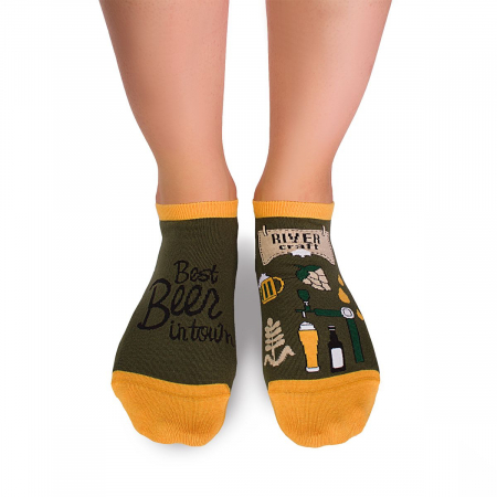 Bauturi - Sosete scurte bumbac organic ARTY SOCKS Sneaker Craft Beer