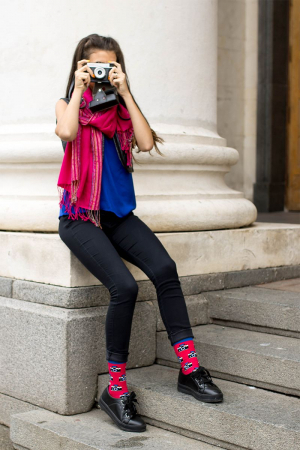 Sosete bumbac organic COLOUR COTTON Retro CAMERA [3]
