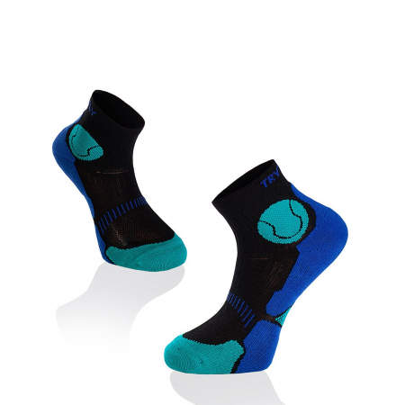 Sosete Tenis - Sosete scurte pentru tenis Fusion Turquoise Black Blue