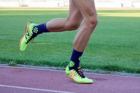 Sosete compresive pentru sport COMPRESSION SOCKS Purple Yellow [3]