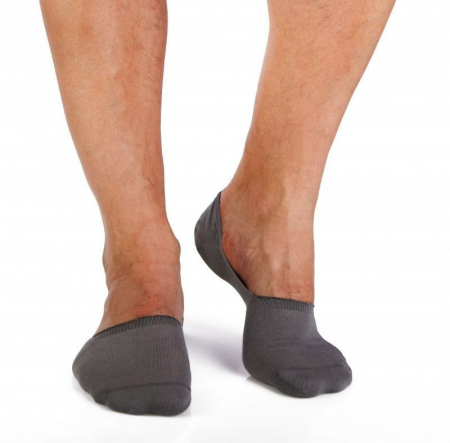 Sosete casual femei - Sosete tip talpici INVISIBLE ORGANIC SOCKS GREY
