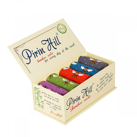 Animale - Sosete bambus Luxury Box 5 FINE BAMBOO Bees