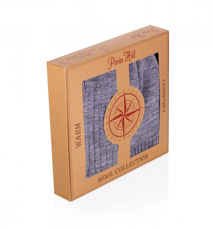Cutie Cadou Merino - Box Merino Sosete & fular & caciula Gray
