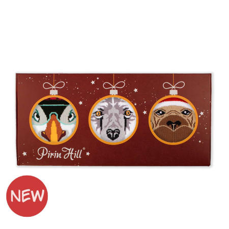 Gift Box-uri Amuzante - Cutie cu 3 perechi de șosete din bambus Crăciunul Polar