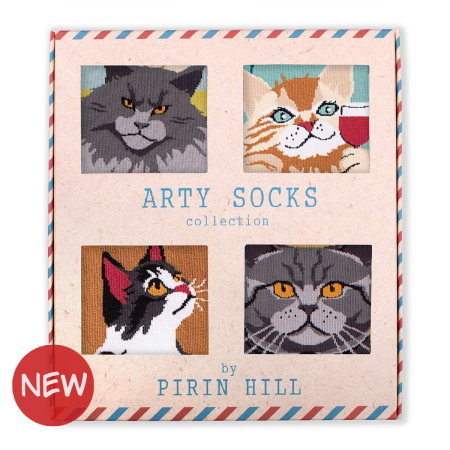 Produse - Cutie cu 4 Perechi de Șosete Arty Socks Pisici V2