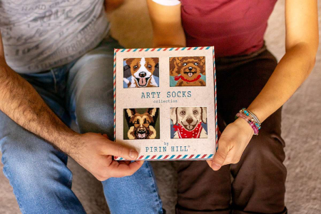 Cutie cu 4 Perechi de Șosete din bumbac Arty Socks Câini [3]