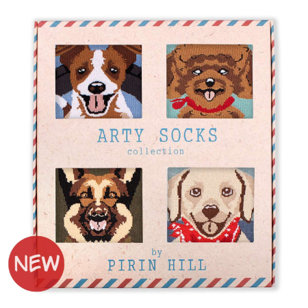 Gift Box - Pachete si Cutii cu Sosete - Cutie cu 4 Perechi de Șosete din bumbac Arty Socks Câini