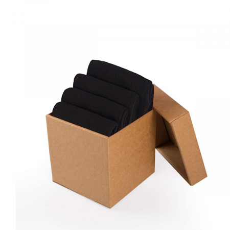 Gift Box-uri Casual - Cutie cu 4 perechi de șosete Invizibile tip talpici Negru