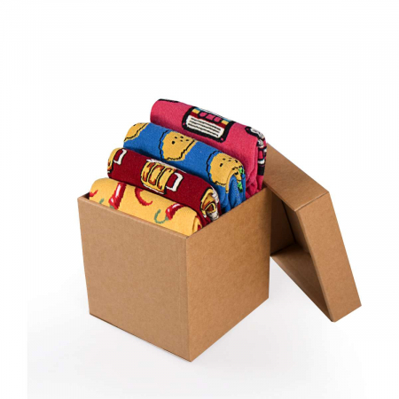 Gift Box-uri Amuzante - Cutie cu 4 perechi de șosete Invizibile tip talpici Vară