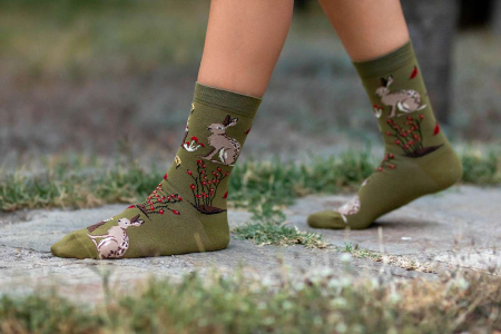 Cutie de lux cu 5 perechi șosete din bumbac Povești de Toamnă [3]