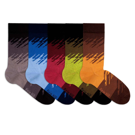 Gift Box-uri Casual - Cutie Lux cu 5 perechi de Șosete cu 98% Bumbac Tușe Artistice