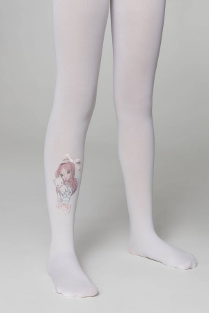 Ciorapi fete din microfibra cu model si fundita Lovely 50 den [1]