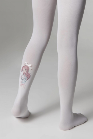 Ciorapi fete din microfibra cu model si fundita Lovely 50 den [2]