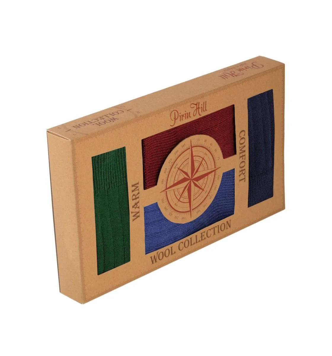 Gift Box-uri Casual - Merino box 4 negru, albastru, bordo, verde