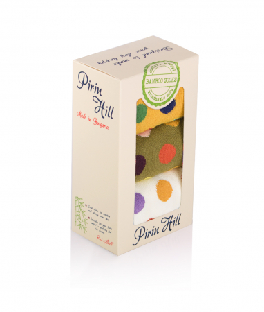 Gift Box-uri Amuzante - Sosete Confortabile Bambus Buline Box 3 buc.