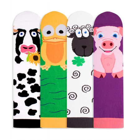 Gift Box-uri Amuzante - Sosete bumbac Animal Farm Box, 4 buc.