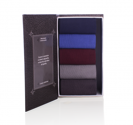 Sosete clasice barbati - Sosete bumbac Mercerised Collection Luxury Box 5 buc