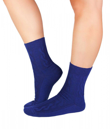 Merino Warm - Șosete groase din Lână Braid Albastru