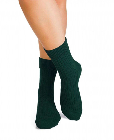 Merino Warm - Șosete groase din Lână Verde închis