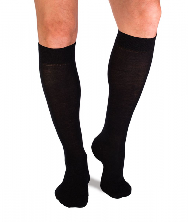 Sosete fine lungi 3/4 din Lână Negru [2]