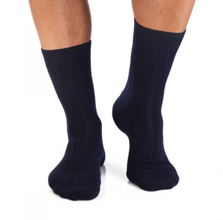Merino Warm - Șosete groase din Lână Albastru închis