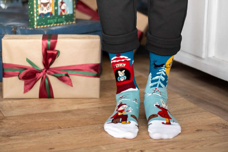 Șosete Arty Socks de Crăciun din bumbac Iepurasi Verde [3]