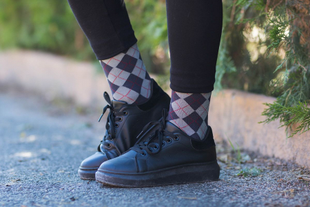 Sosete bambus COMFORT FEET Argyle Anthracite Grey [3]