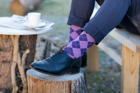 Sosete bambus COMFORT FEET Argyle Luxury Box 7 Buc. [4]