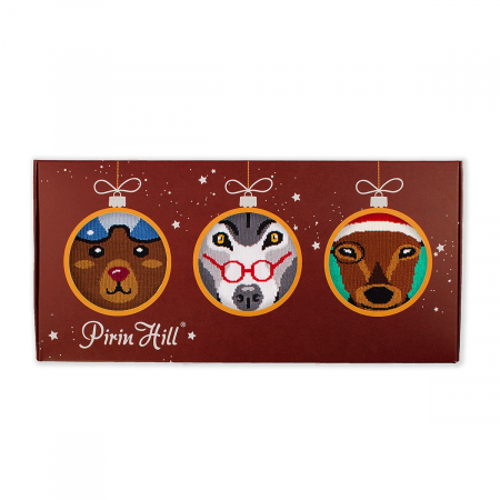 Sosete de Craciun - Sosete bambus de craciun BOX 3 Comfort Feet Socks Christmas Bear Deer Wolf