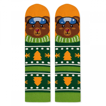 Sosete de Craciun - Sosete bambus de craciun Comfort Feet Socks CHRISTMAS BEAR