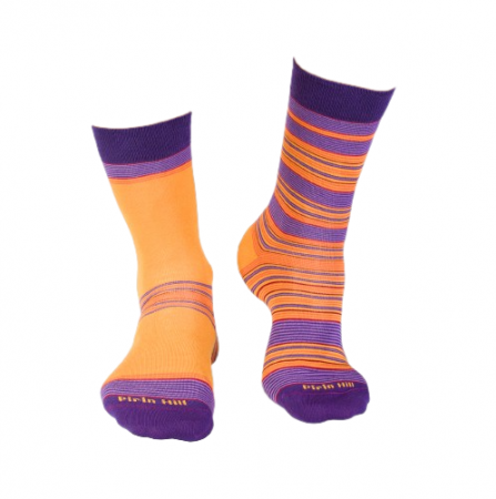 Sosete bambus dungi Purple Orange [5]